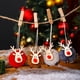 thumbnail image 3 of 1Pcs Christmas Cute Wool Felt Wooden Elk Pendants Tree Decorations Deer Craft Ornament for 2024 New Year Xmas Tree Decor, 3 of 5