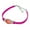 Pink, variant on Justice League Wonder Woman Athletic Logo Novelty Suede Leather Metal Bracelet
