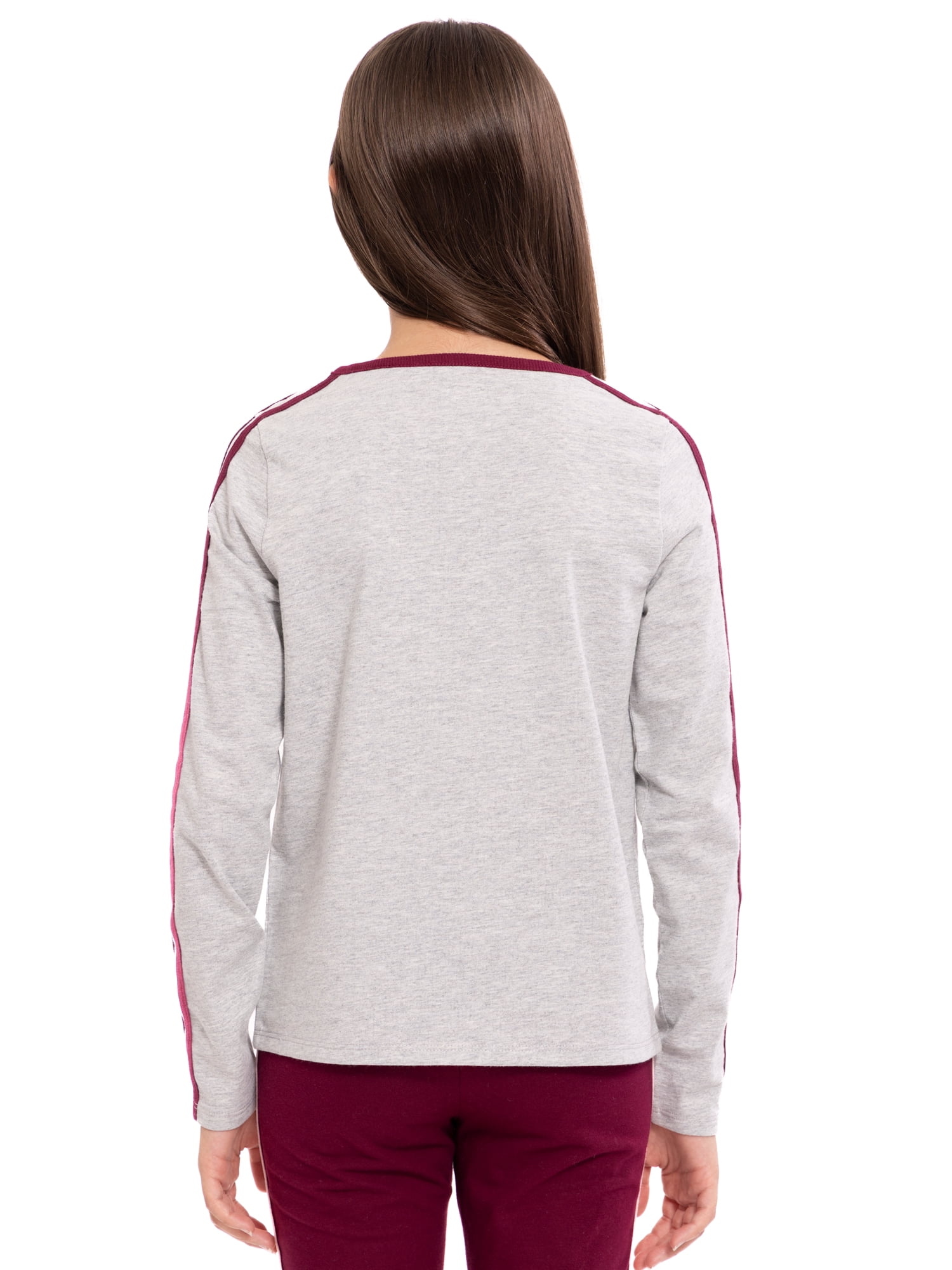 Wonder Nation Hello Kitty Girls Cotton Kuromi Graphic Tee with Long Sleeves, Sizes 4-18
