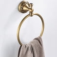 thumbnail image 3 of Vintage-Style Bathroom Hardware for Rust-Free Hanging Retro Brass Towel Ring, 3 of 8