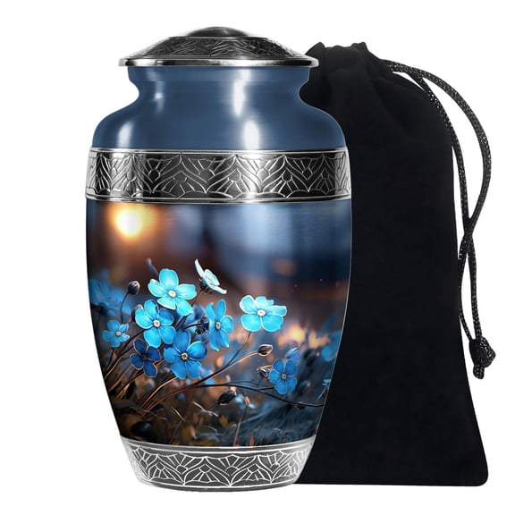 KARYLIZ Flower Burial Large Urn For Adult Human Ashes Man & Women Unique Urn 10 Inch