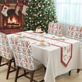 thumbnail image 4 of Christmas Gingerbread Man Chair Covers Set of 6 Heart Leaf Xmas Bell Winter Chair Back Covers Stretch Removable Washable Slipcovers Protector for Dining Room Kitchen Party Decor, 4 of 5