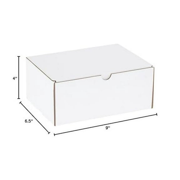 BOX USA BML964 Literature Mailers, 9" x 6 1/2" x 4", White (Pack of 50)