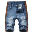 thumbnail image 1 of IROINNID Men's Casual Destroyed Jeans Elastic Comfy Denim Shorts, 1 of 8