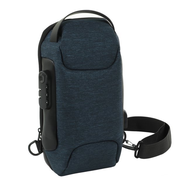 Bolso Bandolera Impermeable para Hombres Mochila de Hombro para Hombres Mochila Pequeña con Bandolera Cruzada en el Pecho con Cerradura de Combinación Cable de Carga USB ANGGREK Otros