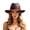 A-Grey185, variant on Womens Fedora Hat Color Block Feather Decor Cap Vintage Chic Elegant Style Party Banquet Carnival Headwear