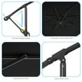 thumbnail image 3 of CHYVARY 8.2 x 8.2ft Patio Offset Umbrellas Outdoor Hanging Market Patio Umbrella, 50+ UV Protection Cantilever Outside Umbrellas for Yard, Pool and Deck,Black, 3 of 6