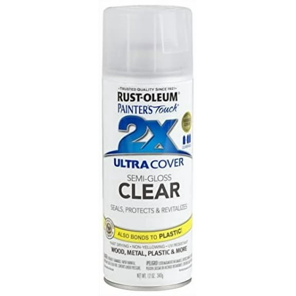 RustOleum Painters Touch 2X Clear Finish Spray Paint 249859, 6 Pk 12 Oz