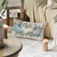 thumbnail image 7 of Sm:)e Fall Thanksgiving Pillow Cover 12x20 Inch - Rustic Farmhouse Style Throw Pillowcase, Blue Pumpkins and Maple Leaves, 7 of 7