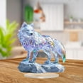 thumbnail image 5 of Acrylic Wolf Ornament, 2D Bohemian Crystal Animal Decor, Desktop Shelf Decoration, Home Office Living Room Decor, Modern Artistic Display Piece, 5 of 6
