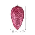 thumbnail image 2 of Vickerman 7" Mauve Matte Glitter Pinecone Christmas Ornament, 4 per set, 2 of 3