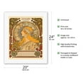 thumbnail image 2 of Zodiac (Zodiaque) Calendar - La Plume Magazine - Vintage France Advertising Poster by Alphonse Mucha c.1896 - Fine Art Rolled Canvas Print 16in x 20in, 2 of 4