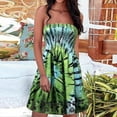 thumbnail image 2 of CHUMUD Summer Dress for Women Beach Boho Strapless Off Shoulder Floral Sundresses Tube Mini Dress, 2 of 5