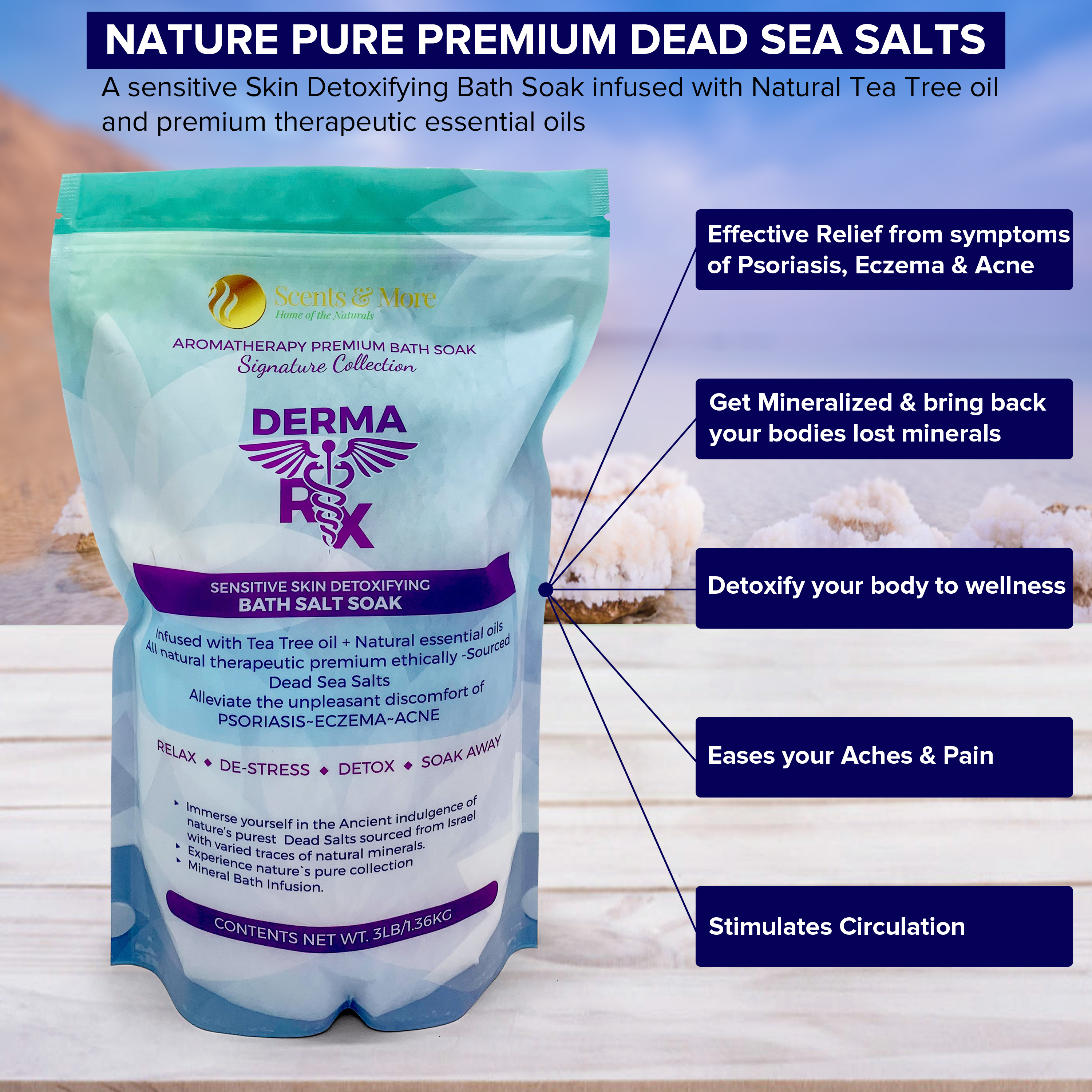 EPSCENTS DERMA-RX AROMATHERAPY BATH SALTS