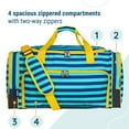 thumbnail image 5 of Wildkin Kids Weekender Duffel Bag for Boys and Girls, 22 Inch (Blue Stripes), 5 of 8