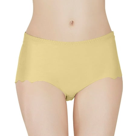 

Womens Underwear Briefs High Waist Ice Silk Soft Breathable Panties