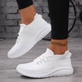 thumbnail image 2 of Walking Shoes Women Non Slip Orthopedic Arch Support Running Sneakers Work Breathable Soft Lightweight Outdoor Footwear White Size 6.5, 2 of 5