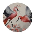 thumbnail image 2 of JEUXUS  Round Tablecloth Table Cover with Elastic Edge Pink Red-Crowned Crane Plum Blossom Table Cloths for Round Tables,, 2 of 7
