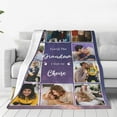 thumbnail image 4 of Custom Blanket with Photos Text, Personalized Photo Blankets and Throws, Personalized Gifts with Pictures for Boyfriend Sister,Customized Gifts for Couples Friends on Birthday Valentines Day, 4 of 6