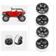 thumbnail image 5 of 4 piezas de aleación de aluminio, de rueda trasera, bujes de rueda para Axial SCX24 90081 1:24 RC, io de repuestos de camiones sobre or Negro Baoblaze Eje de rueda de coche RC, 5 of 8