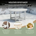 thumbnail image 6 of WestinTrends Malibu Low Outdoor HDPE Round Patio Coffee Table, White, 6 of 16