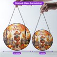 thumbnail image 5 of Happy Thanksgiving Pitbull Give Thanks Fall Beanie Scarf Welcome Stained Glass Suncatcher Terrier Dog Lover Window Hanging Sign Decor - 00020, 5 of 5
