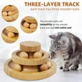 thumbnail image 3 of Cat Ball Track Toy, Kitty Toys Roller, 3-Level Ball Tower with Bamboo Spinning Balls, Interactive Cat Ball Tower Cat Toy, DIY Circle Track Fun Toy Cat Ball Toy for Kitten Mental Physical Exercise, 3 of 7