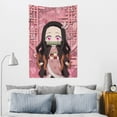 thumbnail image 5 of Kamado Nezuko Tapestry Dorm Decor Wall Hanging Tapestries Window Curtain Picnic Mat Beach Blanket 60x40 Inch, 5 of 9