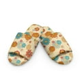 thumbnail image 2 of Xoenoiee Colorful Daisy Flower Print Open Toe Slippers for Women Indoor House Slippers Plush Slip On Fall Winter Warm Bedroom Shoes Soft Outdoor Home Shoes, 9-10 Women/8-9 Men, 2 of 7