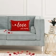 thumbnail image 5 of Red Valentines Day Pillow Cover 12x20 inch Love You More Valentine Lumbar Pillows Valentines Day Decorations for Sofa Couch, 5 of 6