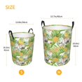 thumbnail image 3 of Fotbe Gnome and Pineapple Cesto de Ropa con Asas, Cesto Impermeable de Gran Capacidad, Bolsa de Lavado para Dormitorio, Cesto de Ropa con Ruedas y Asas-Small, 3 of 6