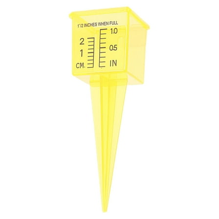Masteelf Outdoor Rain Sprinkler Gauge Wide Mouth Water Gauge Garden Rain Water Meter Measuring Cup For Yard Lawn Garden Farm Yellow