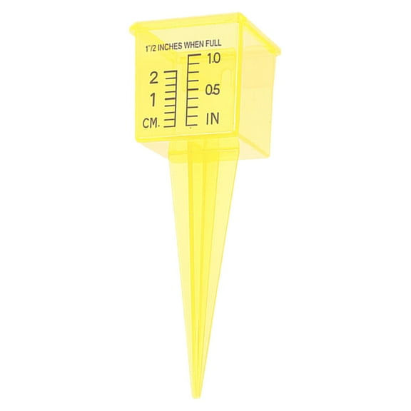 Masteelf Outdoor Rain Sprinkler Gauge Wide Mouth Water Gauge Garden Rain Water Meter Measuring Cup For Yard Lawn Garden Farm Yellow