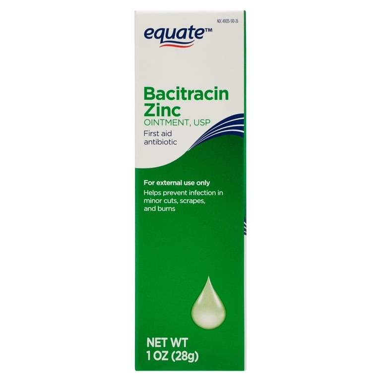 (3 pack) Equate Bacitracin Zinc USP Ointment, First Aid Antibiotic, 1 oz