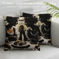 thumbnail image 3 of Qinduosi Motivational They Broke Bread in Their Homes and Ate Together Glad and Sincere Hearts Decorative Throw Pillows Black Linen Soft Farmhouse Cushion Covers Home Decor for Sofa Chair Zipper, 3 of 5