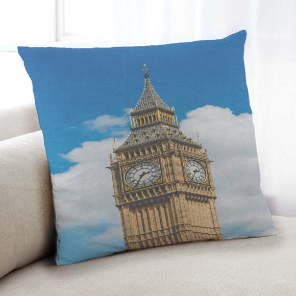 Ahgly Company Time Indoor Throw Pillow, 18 inch by 18 inch
