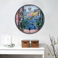 thumbnail image 2 of Yayeee Wall Clock Battery Operated 11.9" Silent Quartz Non-Ticking for Living Room Decor, Pink Window, 2 of 8