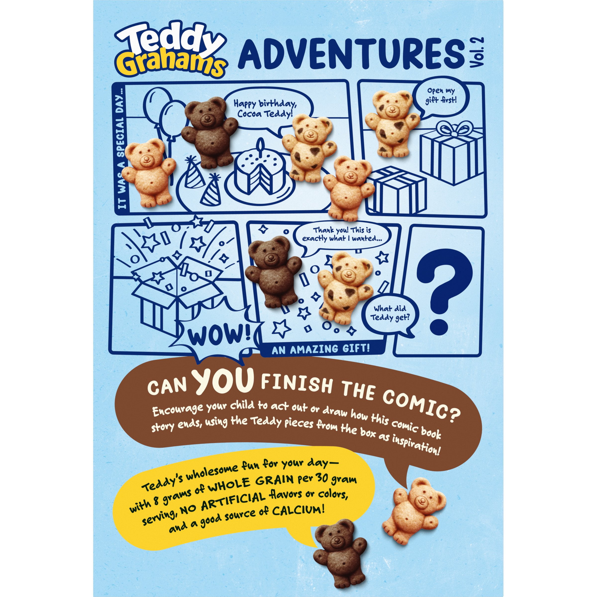 TEDDY GRAHAMS Chocolate Graham Snacks, Kids Snacks, 10 oz (Pack of 4)