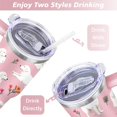 thumbnail image 5 of Cute Dog Design 40oz Tumbler with Handle - Double Wall Insulated Coffee Mug for Women - Dog Mom Gift Travel Cup with Straw, 5 of 7