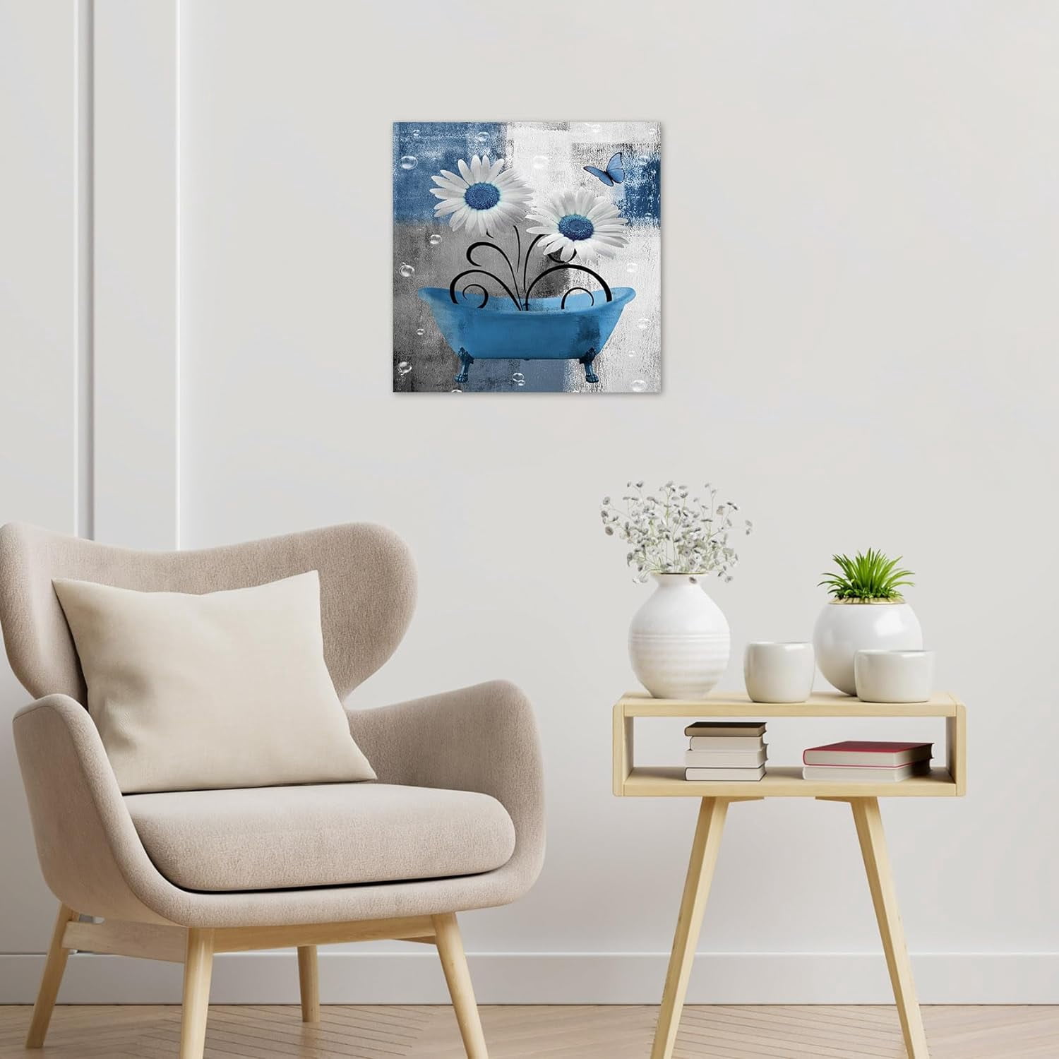 cjxmgxybaof, Floral Wall Art Canvas, 16x12 inches, Yellow