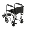 thumbnail image 3 of Drive Medical Lightweight Transport Wheelchair, 17" Seat, Silver, 3 of 6