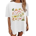 thumbnail image 6 of Htigea Cute Graphic Tees for Women Oversized Summer T Shirts Casual Short Sleeve Crewneck Tops White M, 6 of 7