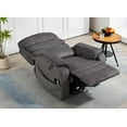thumbnail image 2 of Power Lift Recliner Chair for Adults, HSUNNS Elderly Lay Flat Velvet Recliners with Massage Heating, Electric Recliner for Living Room, Extended Footrest, Wireless Charging , USB Ports, Cup Holder, 2 of 7