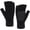 Black, variant on Winter Fingerless Gloves for Women Men, Chenille Warm Knit Work Anti-Slip Leather Half Finger Gloves Gifts