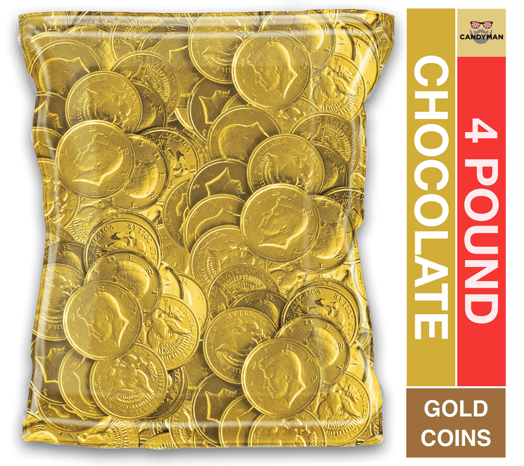 4lb Pack of Bulk Gold Coins Milk Chocolate Candy - Walmart.com ...