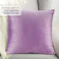 thumbnail image 2 of Nestl Velvet Throw Pillow Covers Solid Square Soft Decorative Pillow Cover for Sofa, 18" x 18", Lavender, Pack of 4, 2 of 8