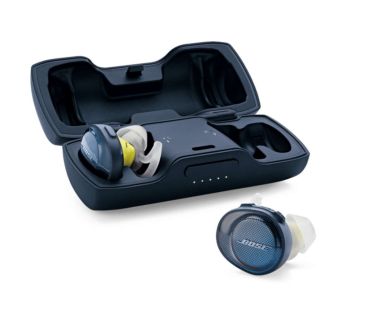 stykke lære klassisk Bose SoundSport Bluetooth True Wireless Earbuds with Charging Case, Blue,  SNDSPFREENVY - Walmart.com