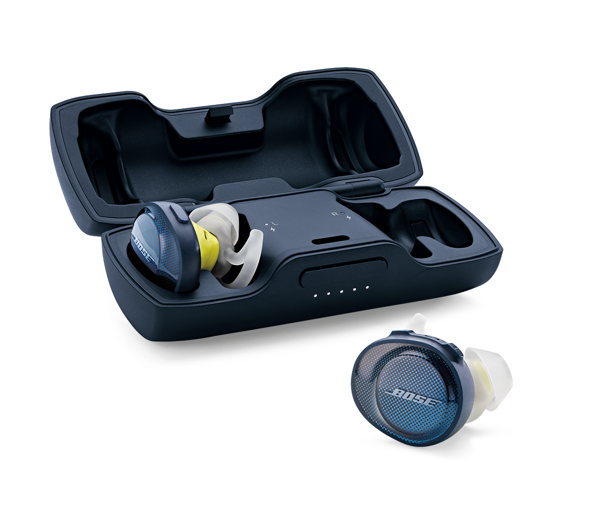 Bose SoundSport Bluetooth True Wireless Earbuds with Charging Case, Blue, SNDSPFREENVY - image 4 of 6