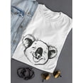 thumbnail image 3 of Cute Happy Koala Sketch T-Shirt Women -Image by Shutterstock, Female Large, 3 of 4