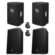 (2) Electro-Voice ZLX-15BT 15" Powered Bluetooth Loudspeakers Packaged with Padded Speaker Covers